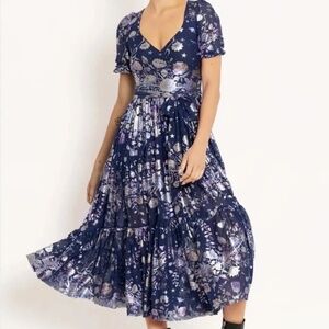 Blackmilk “Mother Of Pearl Wrap Midaxi Dress” Size Medium M EUC